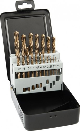 Набор сверл по металлу D.BOR COBALT HSS-Co 19 шт. 5%, din 338 (1-10х0,5 мм) D-TD-338-CO5-MS1-19