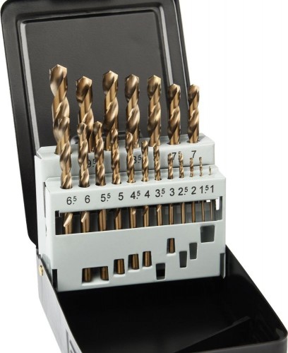 Набор сверл по металлу D.BOR COBALT HSS-Co 19 шт. 5%, din 338 (1-10х0,5 мм) D-TD-338-CO5-MS1-19 - изображение 3