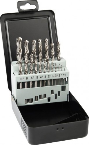 Набор сверл по металлу D.BOR HSS-G 19 шт. шлифованные, din 338 (1-10х0,5 мм) D-TD-338-HSS-MS1-19