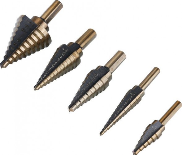 Набор сверл по металлу DEKO DH22 ступенчатых в кейсе 5 шт 065-0690 - изображение 3