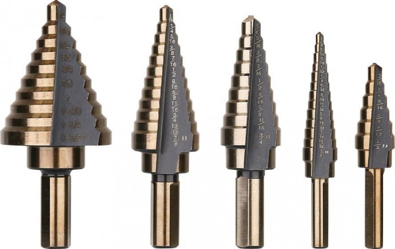 Набор сверл по металлу DEKO DH22 ступенчатых в кейсе 5 шт 065-0690