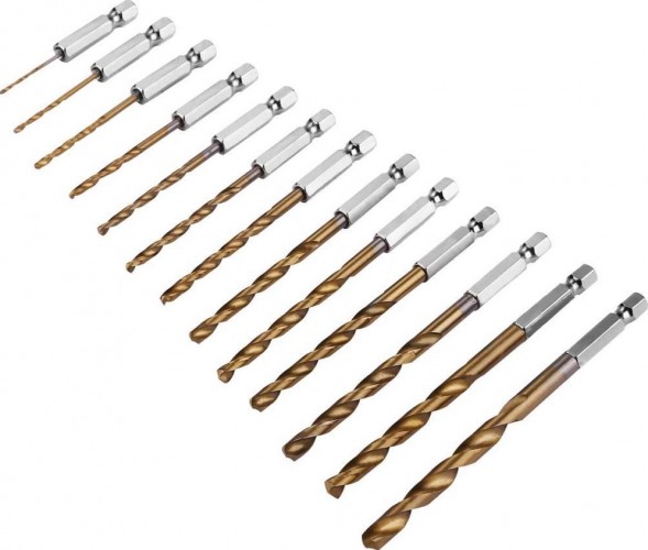 Набор сверл по металлу DEKO DH13 с шестигранным хвостовиком 1.5-6.5 мм, 13 шт 065-0538