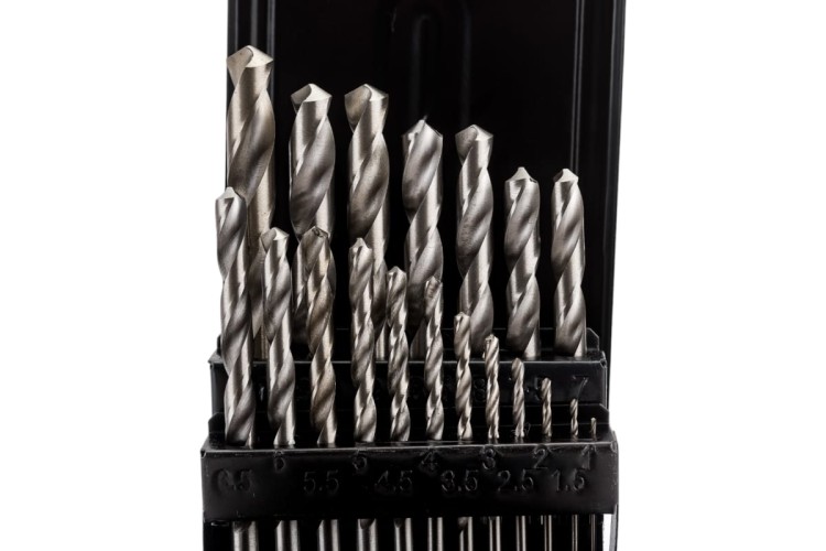 Набор сверл по металлу DEKO DS19 в металлическом кейсе, 1-10 мм, 19 шт 065-0543 - изображение 3