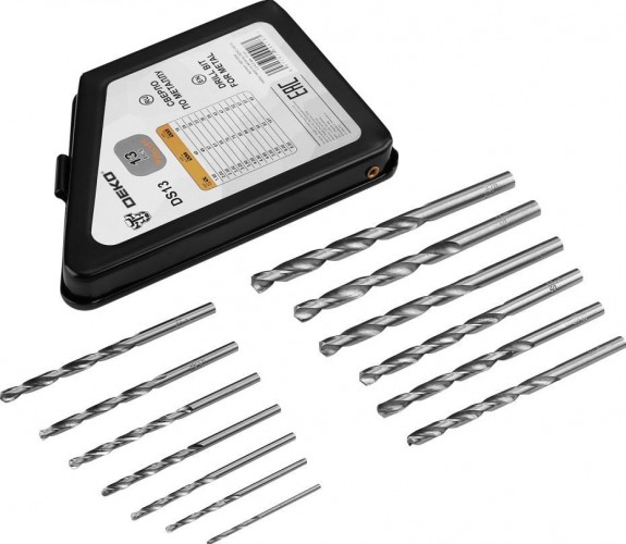 Набор сверл по металлу DEKO DS13 1,5-6,5 мм, 13 шт 065-0544 - изображение 2