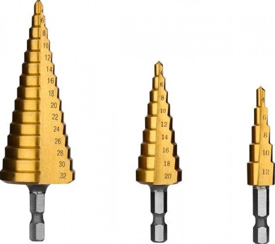 Набор сверл по металлу DEKO SD03 с шестигранным хвостовиком 12-32 мм, 3 шт 065-0533