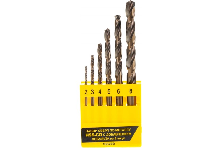 Набор сверл по металлу ГРАНИТ HSS-Co, 6 шт. 165200 - изображение 3