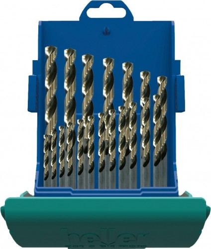 Набор сверл по металлу HELLER  hss-g turbo ø 1/1.5/2…9/9.5/10 (19 пр.) TD28892