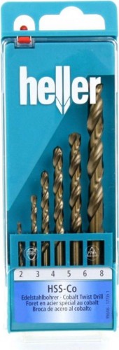 Набор сверл по металлу HELLER  hss-co din 338 rn ø 2/3…7/8 мм (6 пр.) TD17735