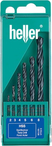 Набор сверл по металлу HELLER  hss-r ø 2/3…7/8 мм (6 пр.) TD17732