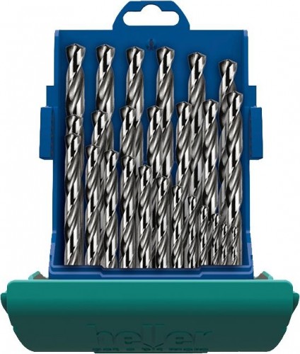 Набор сверл по металлу HELLER  hss-g super din 338 rn ø 1/1.5/2/2.5…12/12.5/13 (25 пр.) TD21964