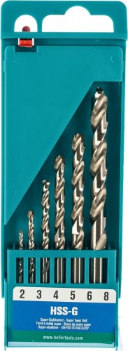 Набор сверл по металлу HELLER  hss-g ø 2/3…7/8 мм (6 пр.) TD17731