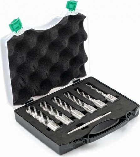 Набор сверл по металлу корончатых Bohre HSS 12-22х50 мм (7 предметов) с хв. weldon 19 мм (3/4'') КБ003623