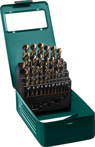 Набор сверл по металлу KRAFTOOL 29656-H25 hss-co(8%), cobalt 25шт.(1-13мм)