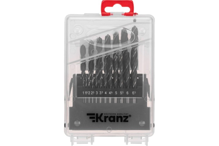 Набор сверл по металлу Kranz KR-91-0636 1-10мм, 19 шт. - изображение 5