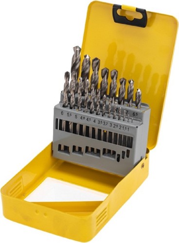 Набор сверл по металлу Kranz KR-91-0638 1-10мм (через 0,5мм, 3,2мм, 4,8мм) метал.кейс