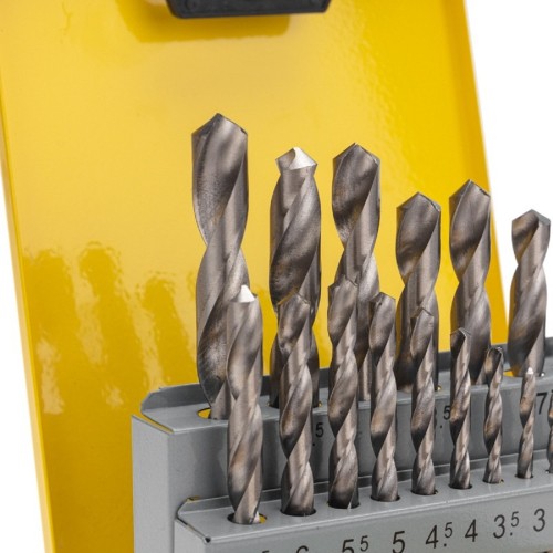 Набор сверл по металлу Kranz KR-91-0630 1-10мм (через 0,5мм) металлический кейс, 19 шт. - изображение 3