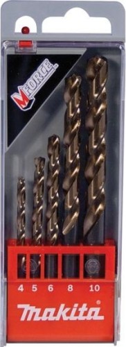 Набор сверл по металлу MAKITA M-Force 5шт. (4,5,6,8,10 мм) d-30508 d-30508