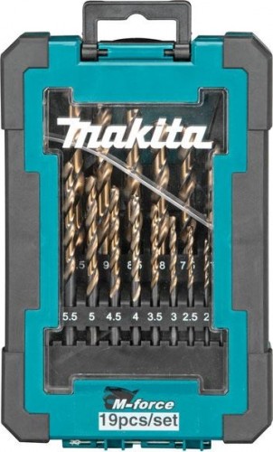 Набор сверл по металлу MAKITA D-67583 M-force, 19 шт. (1-10 мм, шаг 0.5 мм) - изображение 2