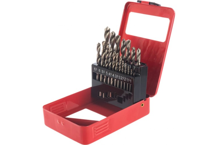 Набор сверл по металлу MATRIX 1-10 мм (через 0,5 мм), hss, 19 шт., метал. коробка  72388 - изображение 3