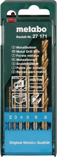 Набор сверл по металлу METABO HSS-TiN 6 шт. (2-8 мм) 627171000 627171000