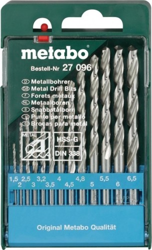 Набор сверл по металлу METABO HSS-G 13 шт. (1,5-6,5 мм) 627096000 627096000