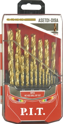 Набор сверл по металлу P.I.T. ASET01-019A 19 предм.