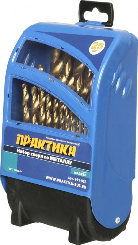 Набор сверл по металлу ПРАКТИКА Мастер 25 шт, 1-13 мм в металлической кассете 911-963 - изображение 2
