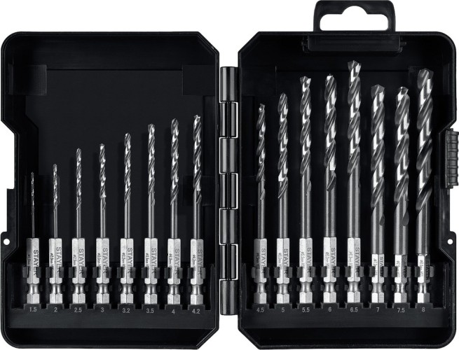 Набор сверл по металлу STAYER 29603-H16 HEX-1/4", 16 шт.