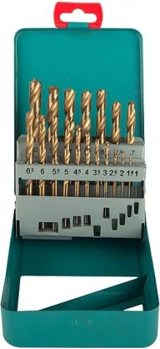 Набор сверл по металлу Sturm 1055-03-SS3 титан. покрытие 1.0-10мм, 19шт. в металл. кейсе