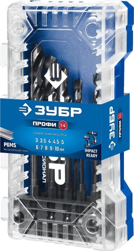 Набор сверл по металлу ЗУБР 29623-H10_z02 HEX-1/4", 10 шт. - изображение 3