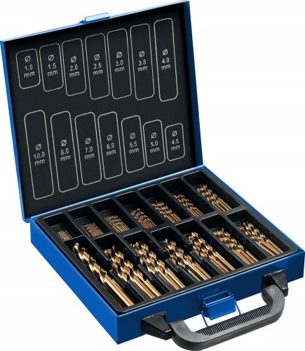 Набор сверл по металлу ЗУБР КОБАЛЬТ сталь р6м5к5, 99шт.(1-10мм) мет.бокс 29626-H99