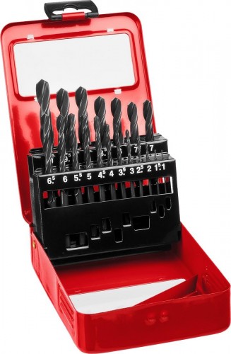 Набор сверл по металлу ЗУБР МАСТЕР 19шт (1-10мм), сталь р4м2, класс в, мет.бокс 29605-H19