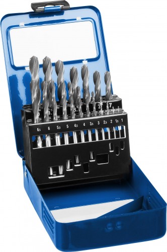 Набор сверл по металлу ЗУБР ПРОФЕССИОНАЛ 19шт(1-10мм), сталь р6м5, класс в, мет.бокс 29621-H19