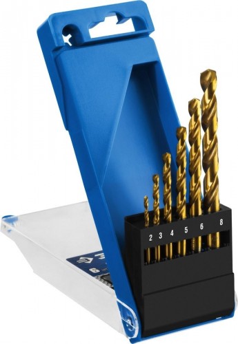 Набор сверл по металлу ЗУБР ПРОФЕССИОНАЛ титан 6шт(2-8мм), сталь р6м5, класс а, титиновое п 29615-H6