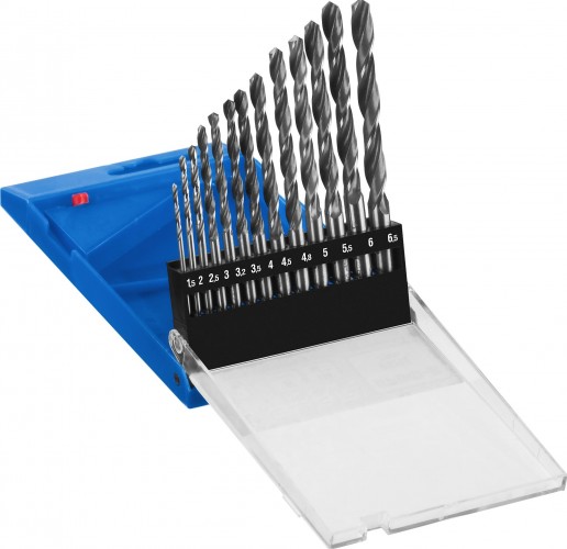 Набор сверл по металлу ЗУБР ПРОФЕССИОНАЛ 13шт(1.5-6.5мм), сталь р6м5, класс в 29621-H13