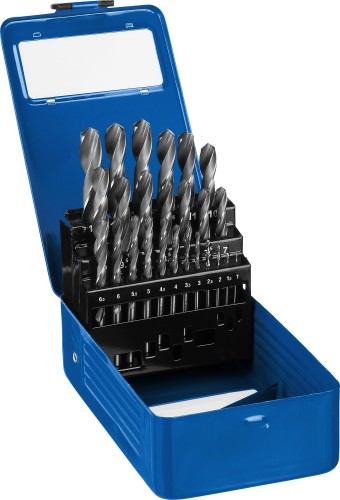 Набор сверл по металлу ЗУБР ПРОФЕССИОНАЛ 25шт(1-13мм), сталь р6м5, класс в, мет.бокс 29621-H25