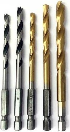 Набор сверл универсальных MAKITA D-20769 по дереву и металлу 1/4", 5 шт.