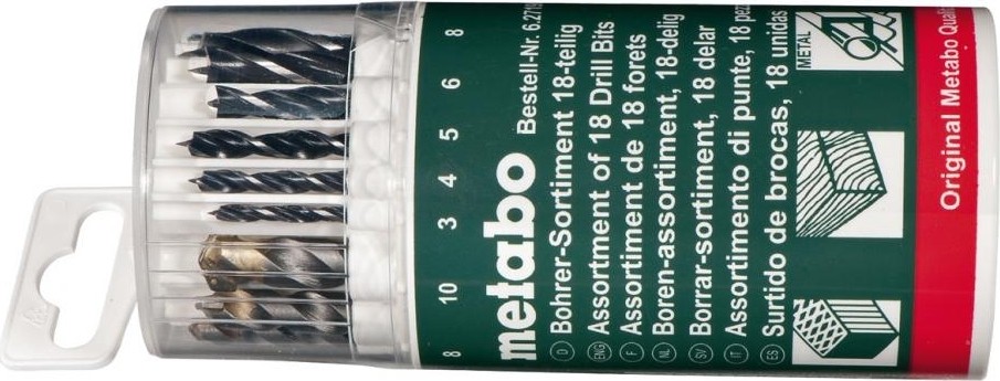 Набор сверл универсальных METABO 18 предметов 627190000 627190000