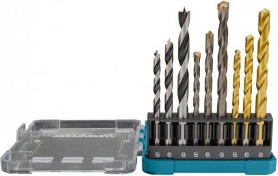 Набор сверл универсальный MAKITA D-71962 9 шт. (дерево-5,6,8; металл-5,6,8; бетон -5,6,8 мм - изображение 2