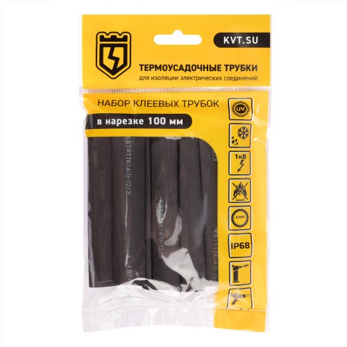 Набор термоусадочных трубок КВТ Квадро 12/3 89783