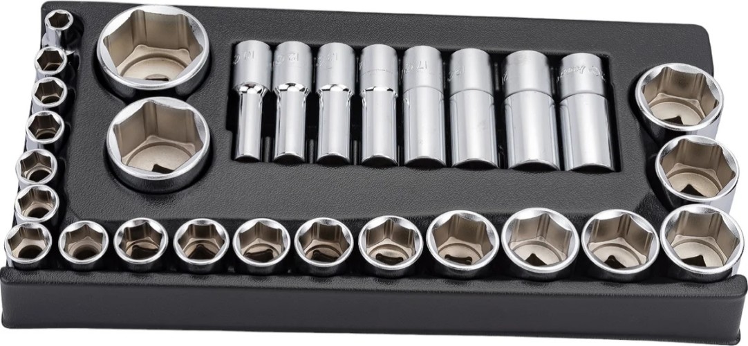 Набор торцевых головок 1/2" HANS TT-2 ложемент (10-46 мм) 29 предметов - изображение 3