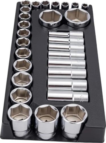 Набор торцевых головок 1/2" HANS TT-2 ложемент (10-46 мм) 29 предметов - изображение 2