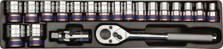 Набор торцевых головок с принадлежностями KING TONY 20 предметов ложемент 9-4319MR 9-4319MR