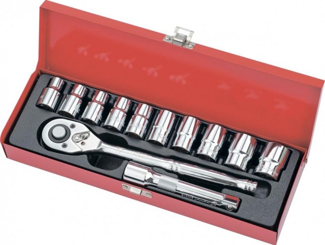 Набор торцевых головок с трещеткой 1/2" MATRIX 10-24 мм, 12 предметов, 13526 13526