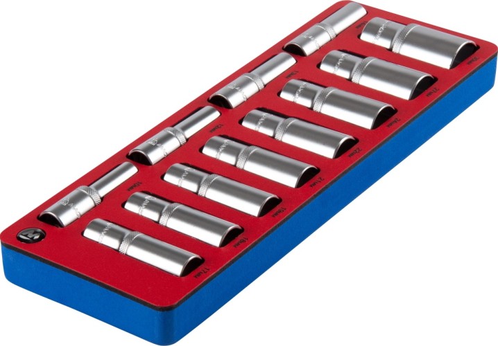 Набор торцевых головок в лотке МАСТАК 5-014012 12 предметов
