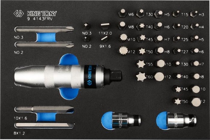 Набор торцевых насадок KING TONY 43 предмета ложемент 9-4143FRV 9-4143FRV