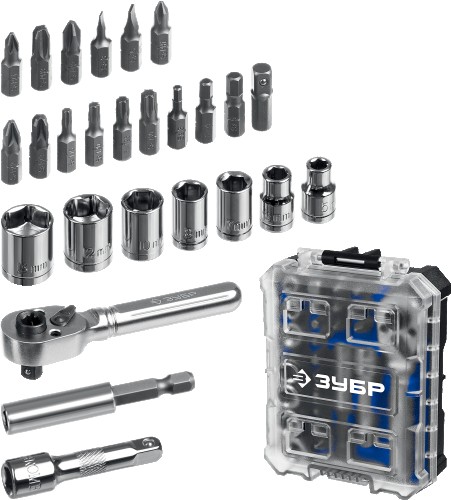 Набор трещотка с насадками ЗУБР 25172 Компакт 26 шт 25172