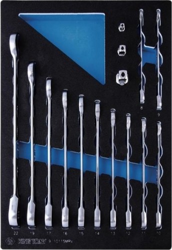 Набор трещоточных комбинированных ключей KING TONY 15 предметов ложемент 9-10115MRV 9-10115MRV