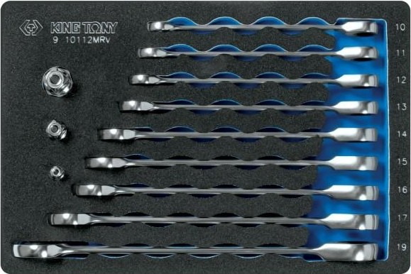 Набор трещоточных комбинированных ключей KING TONY 12 предметов ложемент 9-10112MRV 9-10112MRV