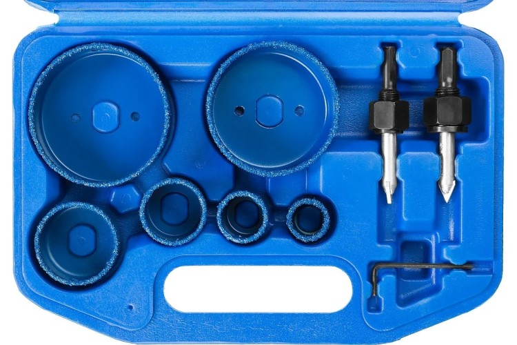 Набор твердосплавных коронок ЗУБР ПРОФЕССИОНАЛ 6 d 22, 28, 35, 44, 68, 73 мм 33360-H6_z01 - изображение 2